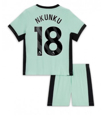 Chelsea Christopher Nkunku #18 Tredje trøje Børn 2023-24 Kort ærmer (+ korte bukser)